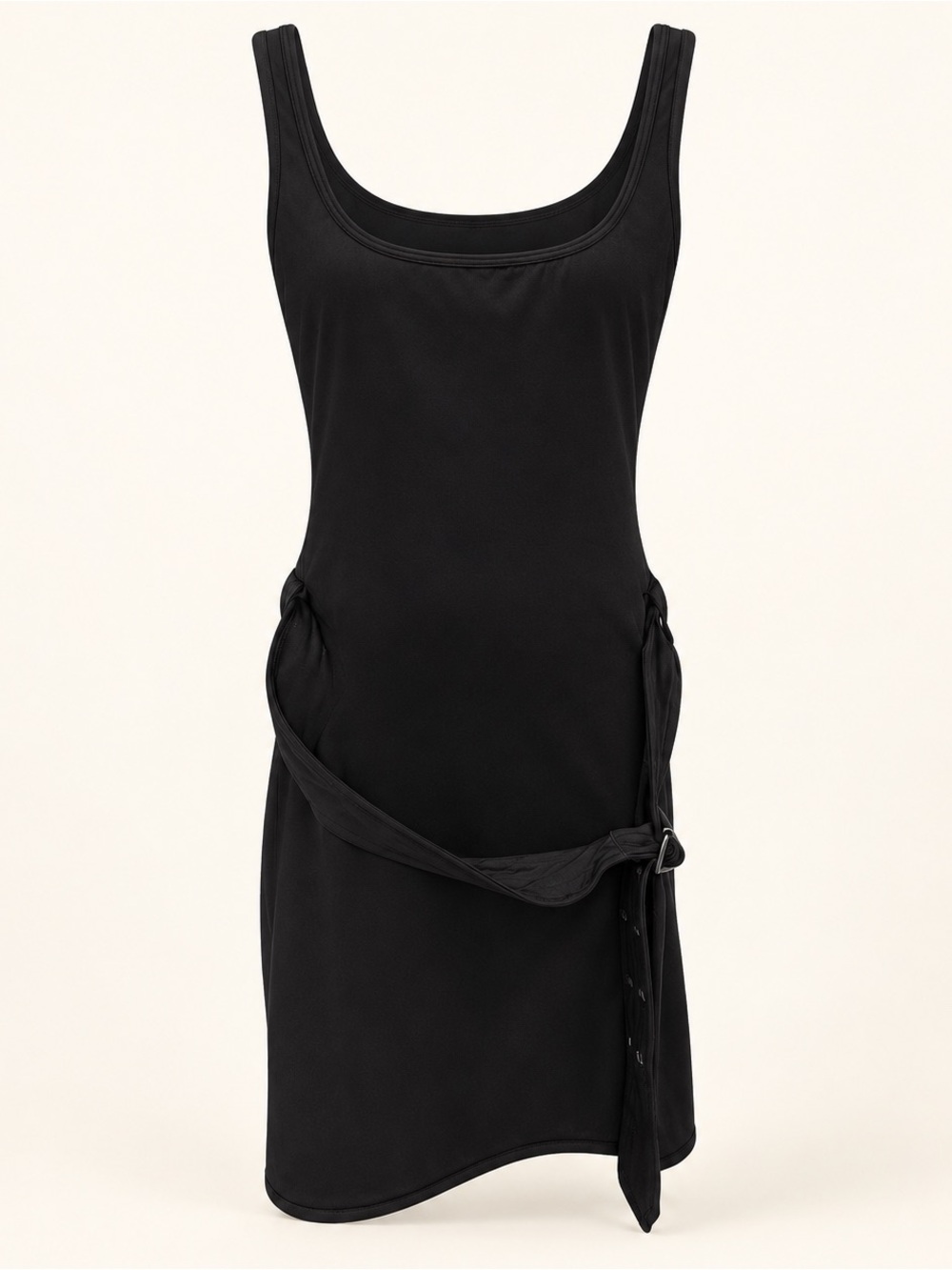 Burberry London Black Belted Stretch Mini Dress IT Small